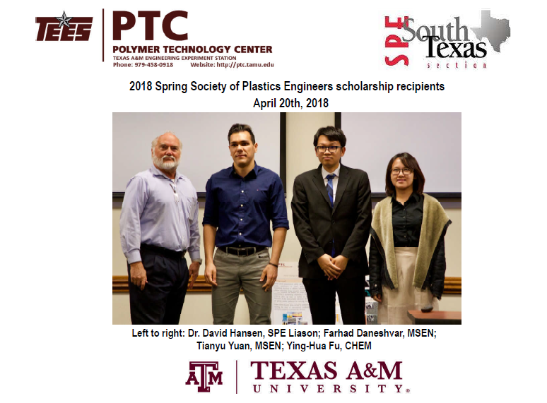 Current and Past SPE Scholarship Recipients